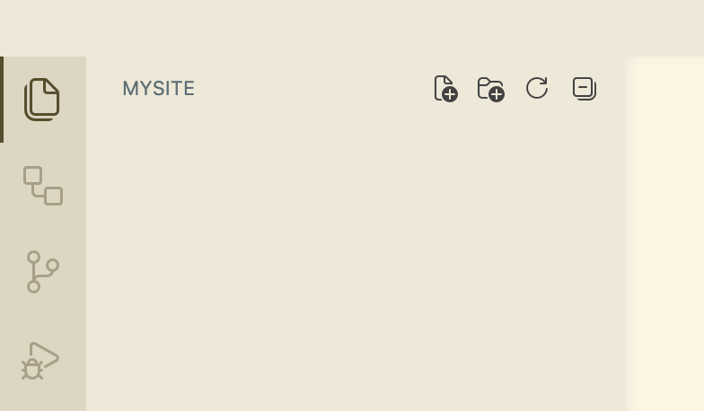 フォルダを開いた後の画面