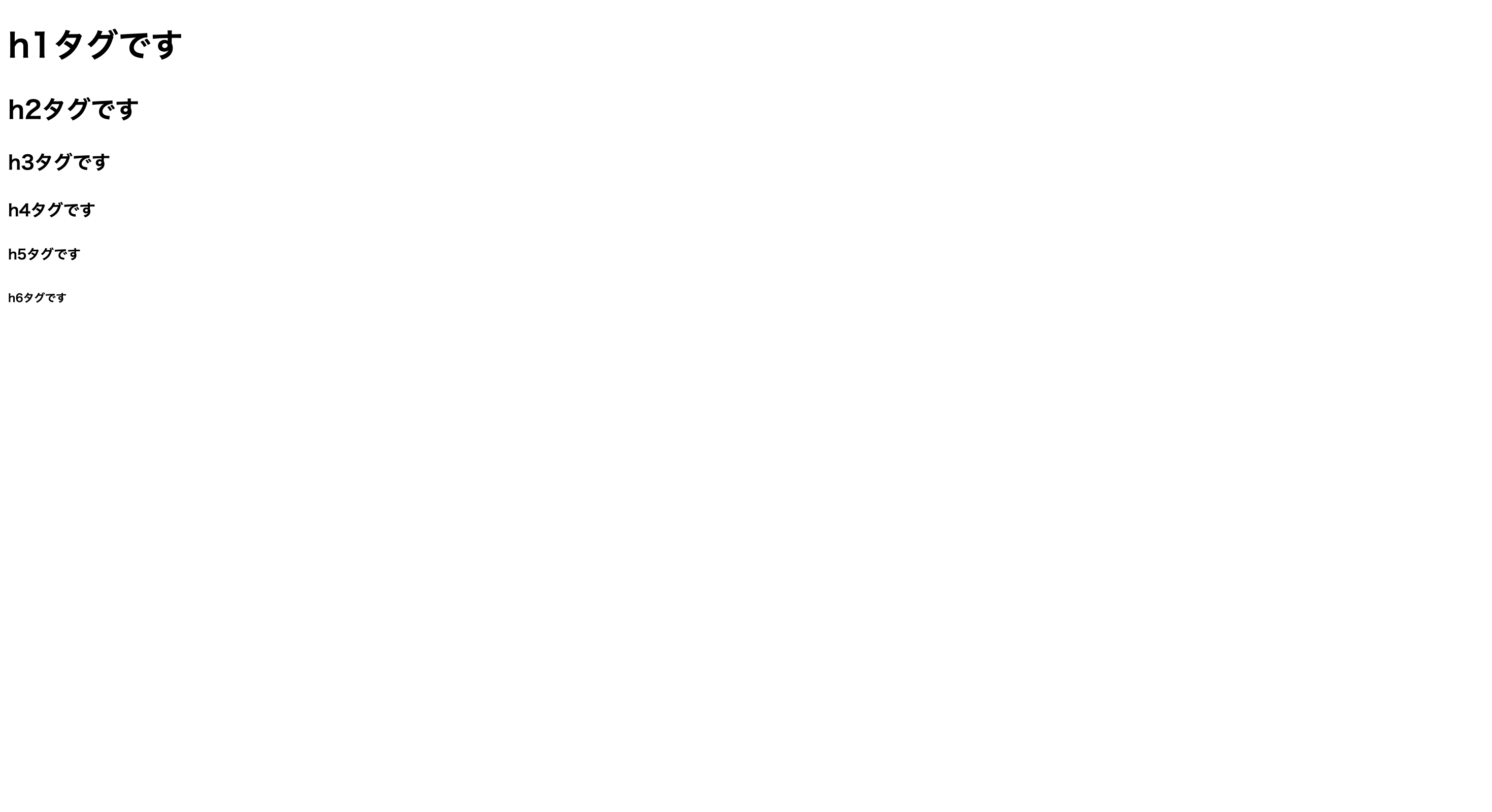 h1~h6タグの比較