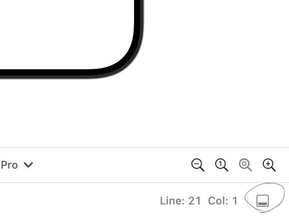 右下にあるコンソールを開くボタンを示した画面