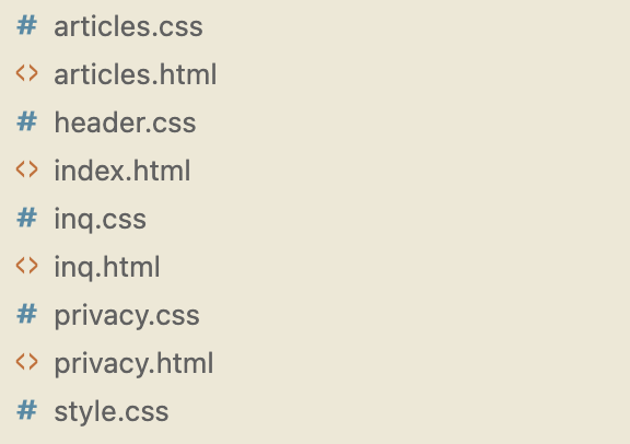 よくないファイル管理の例