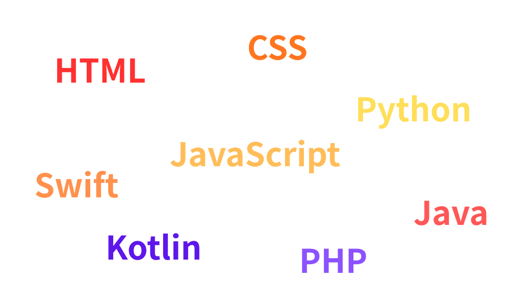 プログラミング言語の種類の画像